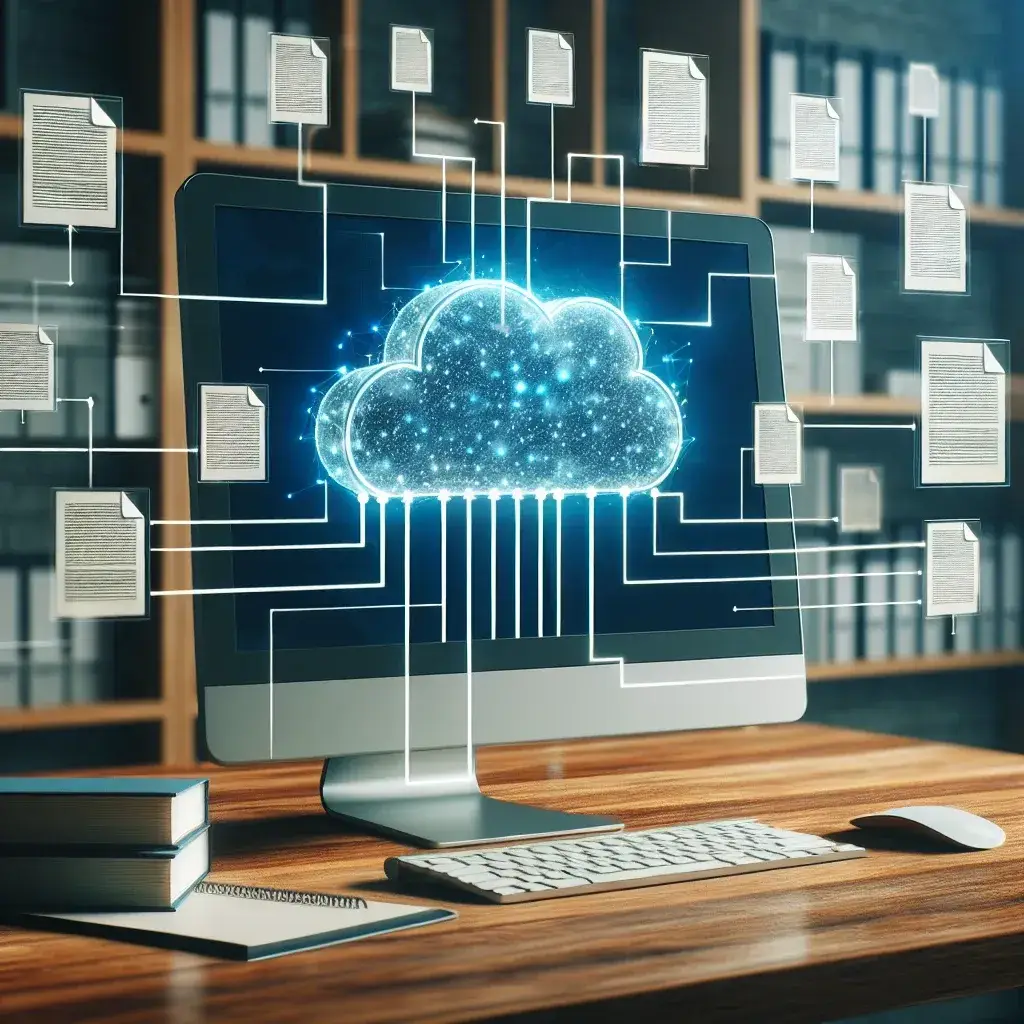 "Person restoring files on a computer after a failed cloud sync, with a focus on data recovery tools and techniques"