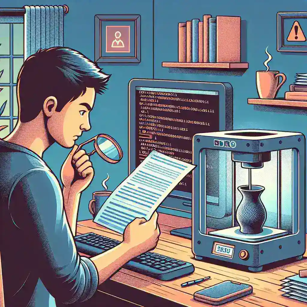 "Close-up of a 3D printer with an open control panel, illustrating potential security vulnerabilities and hacking risks in 3D printing technology."